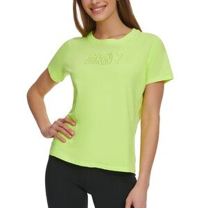 DKNY Women's Cotton Embellished-Logo T-Shirt